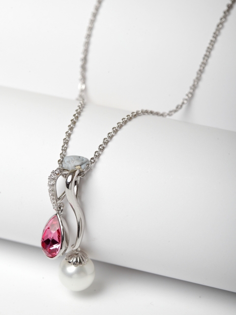 AVANT-GARDE PARIS Silver-Toned & Pink Stone-Studded Pendant Austrian Swarovski Element
AVANT-GARDE PARIS Silver-Toned & Pink Stone-Studded Pendant Austrian Swarovski Element