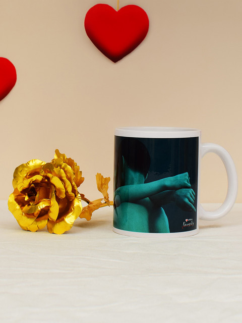 Archies Multicoloured Printed Ceramic Mug with Golden Rose Valentine's Day Gift Set, Multi
Archies Multicoloured Printed Ceramic Mug with Golden Rose Valentine's Day Gift Set, Multi