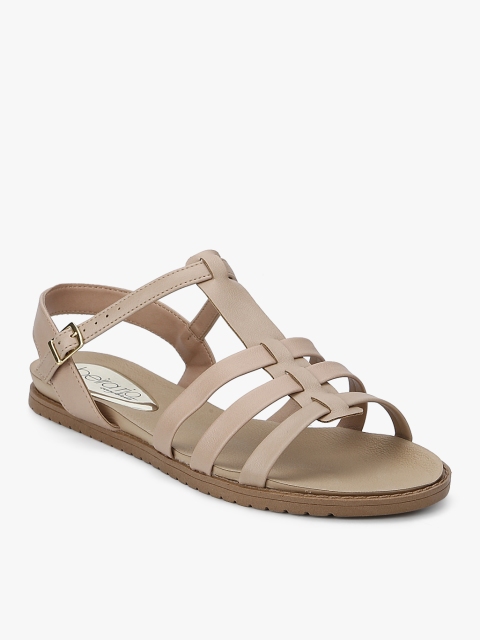 BEIRA RIO Women Beige Solid Open Toe Flats