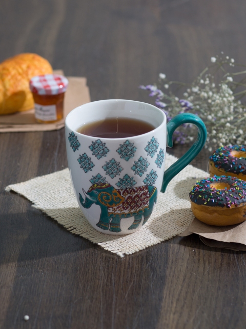 Chumbak White Printed Ceramic Mug