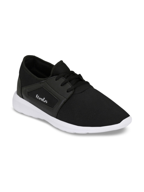 HIROLAS Men Black Running Shoes