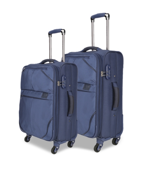 Nasher Miles Set of 2 Blue Soft-Sided Trolley Bags