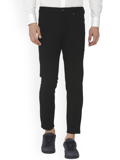 Rex Straut Jeans Men Black Slim Fit Solid Regular Trousers