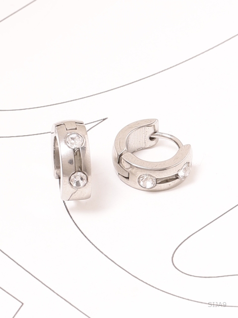Dare by Voylla Silver-Plated Handcrafted Circular Hoop Earrings