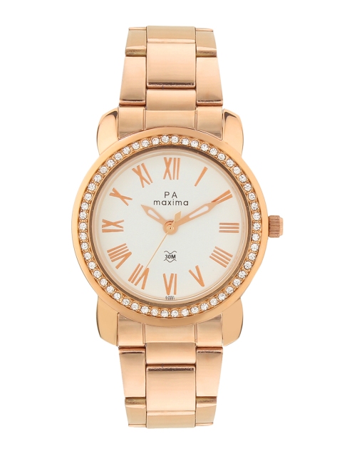maxima Women White Analogue Watch 42991CMLR