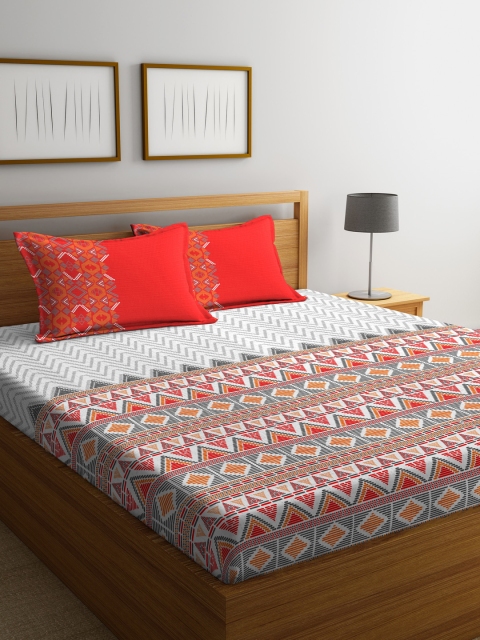 Portico New York White & Orange Floral Flat 210 TC Cotton 1 King Bedsheet with 2 Pillow Covers
Portico New York White & Orange Floral Flat 210 TC Cotton 1 King Bedsheet with 2 Pillow Covers
