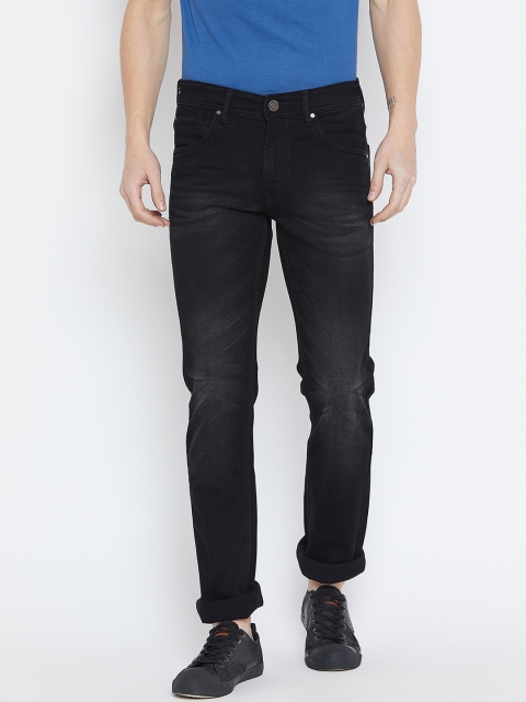 Duke Men Black Regular Fit Mid-Rise Clean Look Jeans