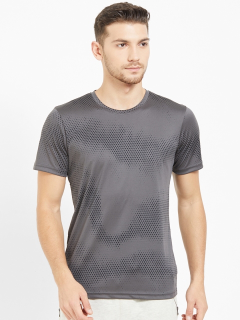 NEXGEN CLUB Men Grey Printed Round Neck T-shirt