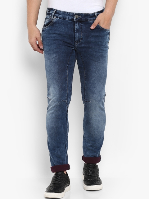 Mufti Men Blue Slim Fit Mid-Rise Clean Look Stretchable Jeans