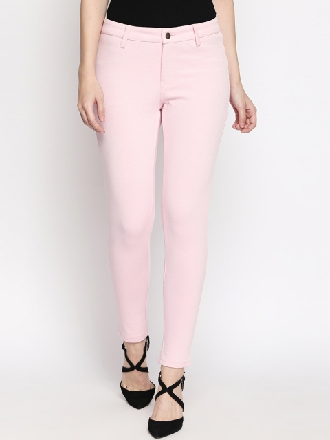 Honey by Pantaloons Women Pink Solid Slim-Fit Jeggings