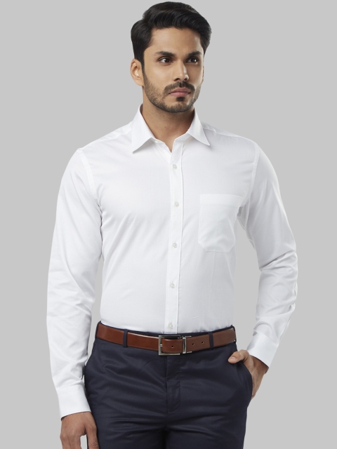 Raymond Men White Regular Fit Solid Formal Shirt