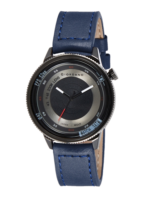 GIORDANO Men Black Analogue Leather Watch C1155