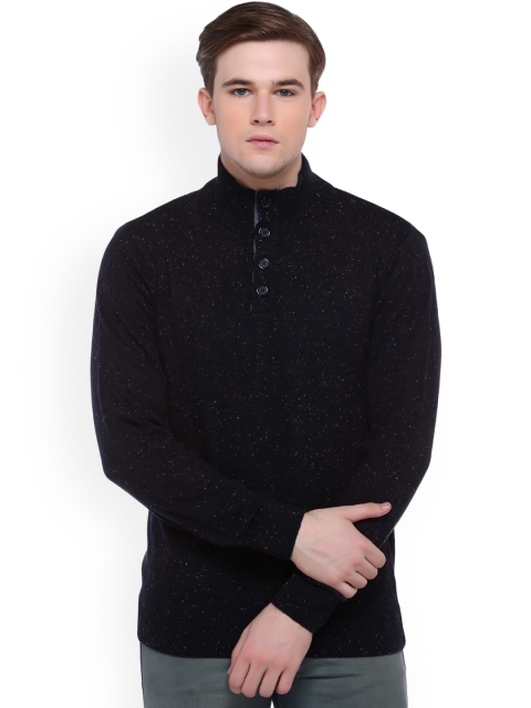 Club York Men Black Solid Pullover