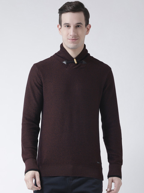 Club York Men Burgundy Self Design Pullover
Club York Men Burgundy Self Design Pullover