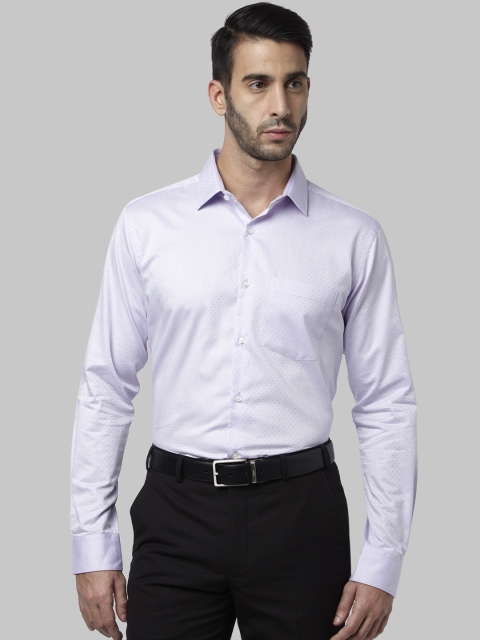 Park Avenue Men Purple Slim Fit Printed Formal Shirt