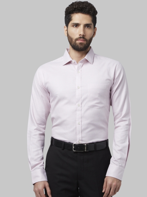 Park Avenue Men Lavender Slim Fit Self Design Formal Shirt