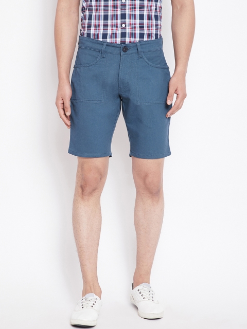 Canary London Men Blue Solid Regular Fit Regular Shorts