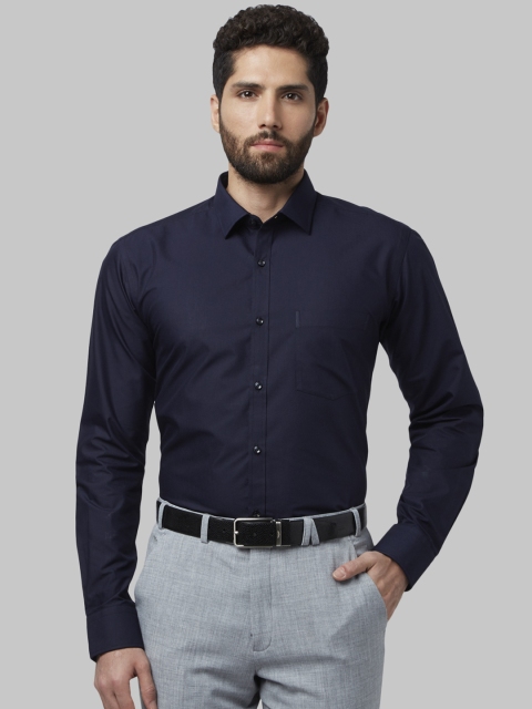 Park Avenue Men Blue Slim Fit Solid Formal Shirt