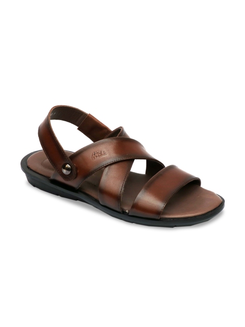 Hitz Men Coffee Brown Comfort Leather Sandals