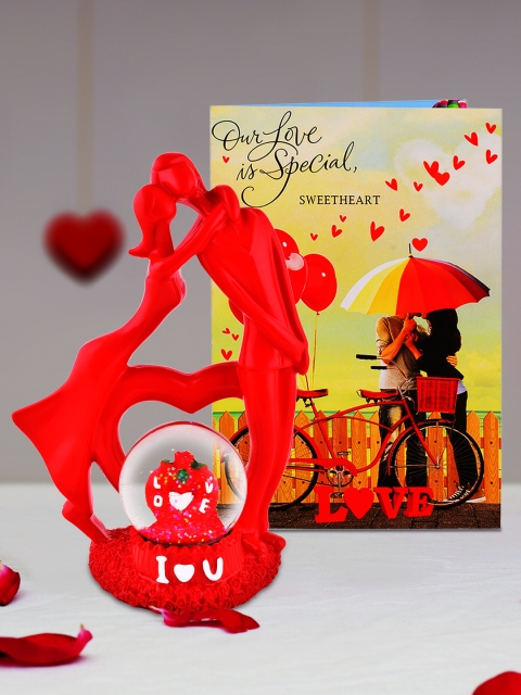 Archies Multicoloured Couple Figurine with Greeting Card, Multi