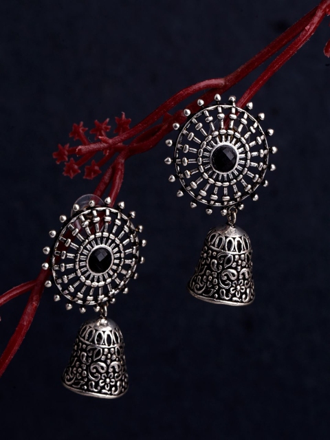 Voylla Silver-Plated and Black J Oxidised humka