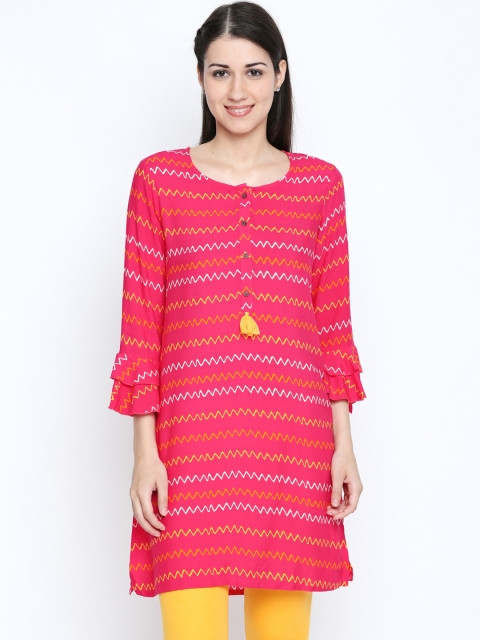 AKKRITI BY PANTALOONS Pink Printed Tunic