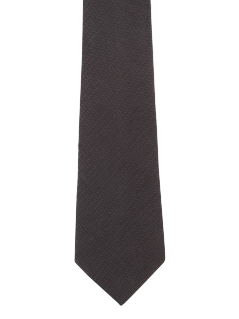 Blacksmith Black Woven Design Broad Tie