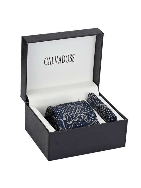 Calvadoss Men Blue Accessory Gift Set