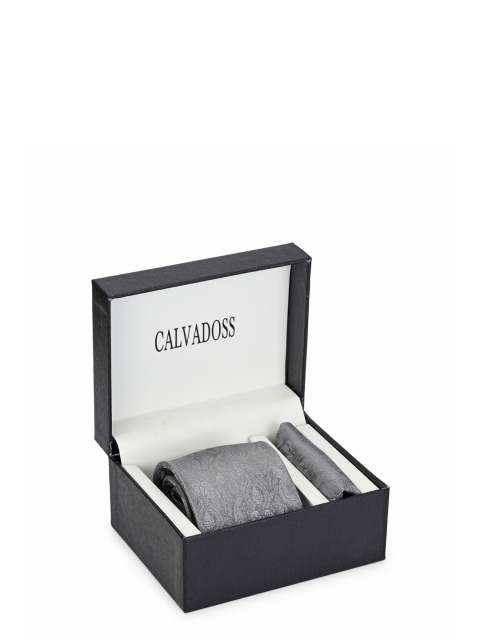 Calvadoss Men Grey Accessory Gift Set