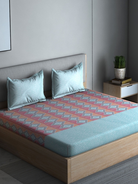 Boutique Living India Blue Geometric 210 TC Cotton 1 Queen Bedsheet with 2 Pillow Covers
Boutique Living India Blue Geometric 210 TC Cotton 1 Queen Bedsheet with 2 Pillow Covers