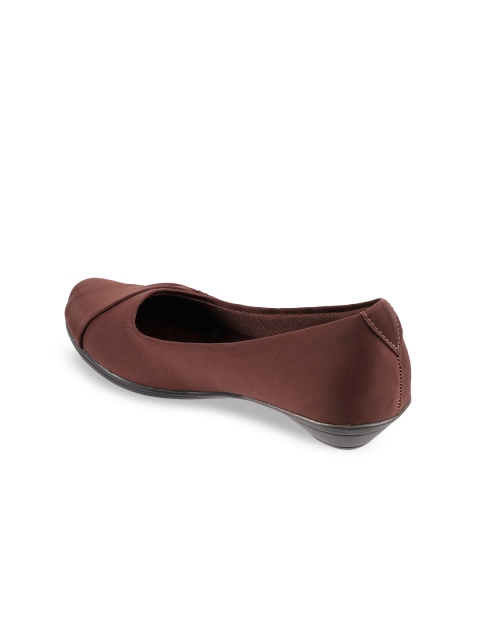 Metro Women Brown Solid Pumps