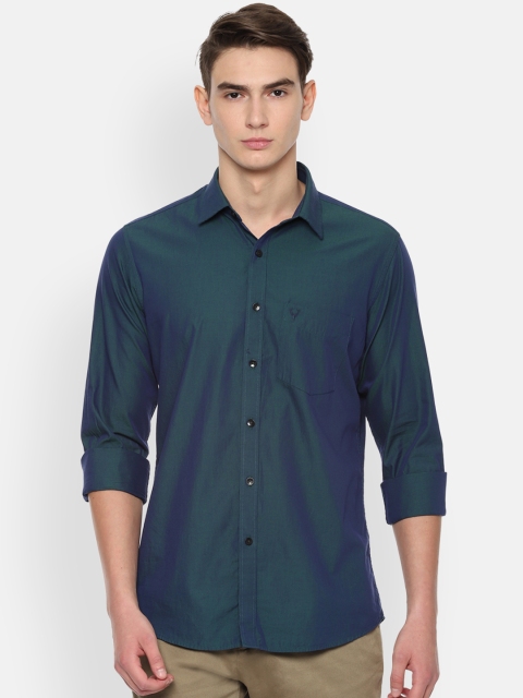 Allen Solly Men Blue Slim Fit Solid Casual Shirt