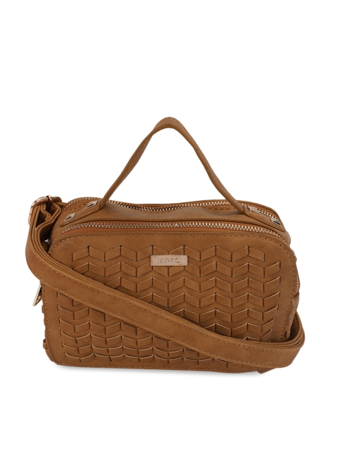 Kazo Brown Textured Handheld Bag