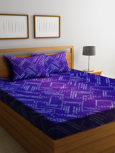 BOMBAY DYEING Purple & White Abstract 104 TC Cotton 1 Queen Bedsheet with 2 Pillow Covers
BOMBAY DYEING Purple & White Abstract 104 TC Cotton 1 Queen Bedsheet with 2 Pillow Covers