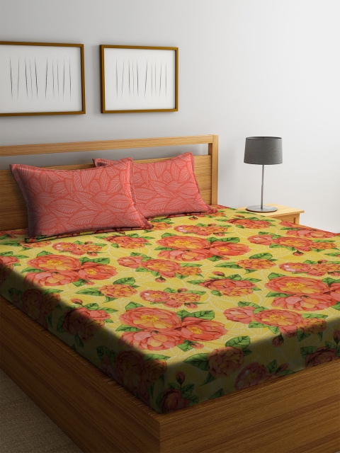 BOMBAY DYEING Orange & Yellow Abstract 120 TC Cotton 1 Queen Bedsheet with 2 Pillow Covers
BOMBAY DYEING Orange & Yellow Abstract 120 TC Cotton 1 Queen Bedsheet with 2 Pillow Covers