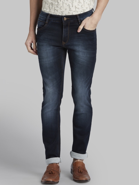 Parx Men Blue Regular Fit Mid-Rise Clean Look Stretchable Jeans