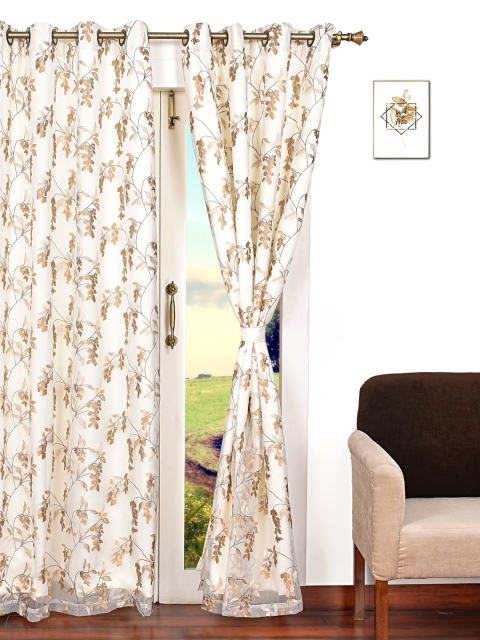 Ariana Beige Single Room Darkening Door Curtain