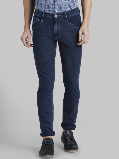Parx Men Blue Regular Fit Mid-Rise Clean Look Stretchable Jeans