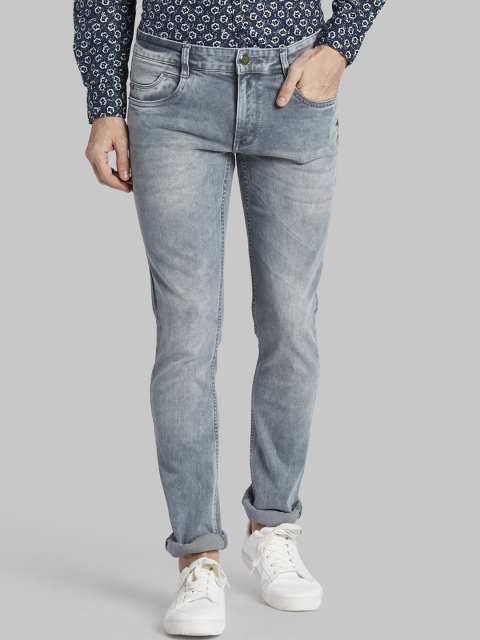 Parx Men Grey Regular Fit Mid-Rise Clean Look Jeans