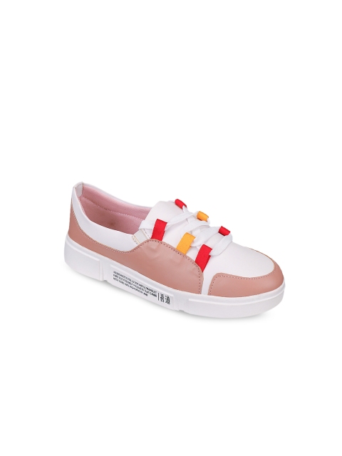 Shoetopia Women Pink Colourblocked Sneakers
