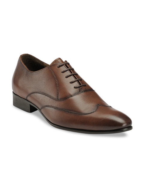 Teakwood Leathers Men Brown Solid Leather Oxfords