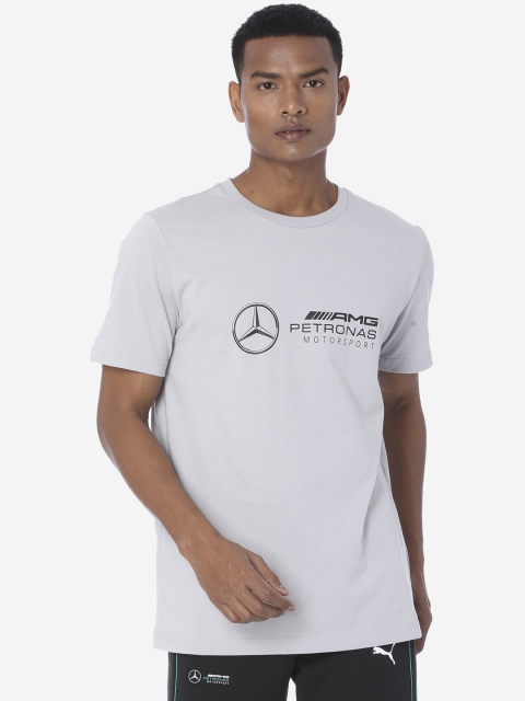 PUMA Motorsport Men Grey Printed Round Neck T-shirt