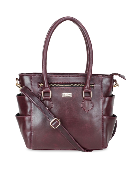 yelloe Maroon Solid Shoulder Bag