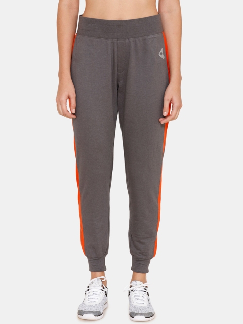 Zelocity Women Grey Solid Slim Fit Joggers