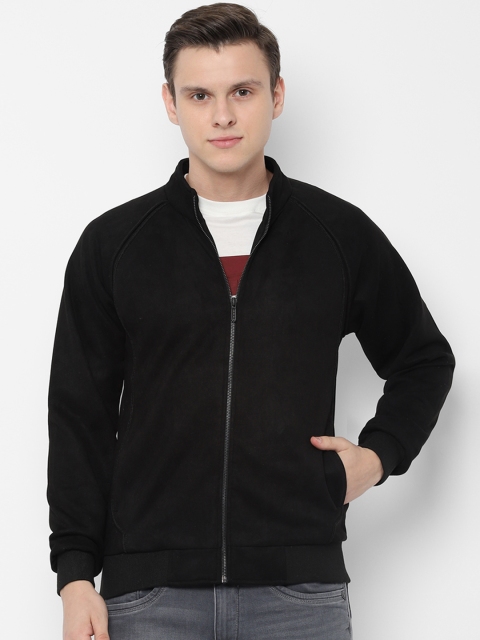 People Men Black Solid Bomber Jacket