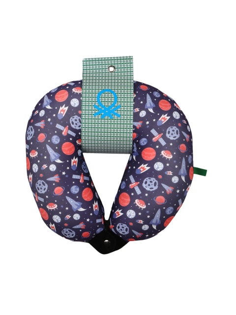 United Colors of Benetton Unisex Multicoloured Printed Neck Pillow, Multi