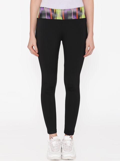 Clovia Women Black Solid Tights