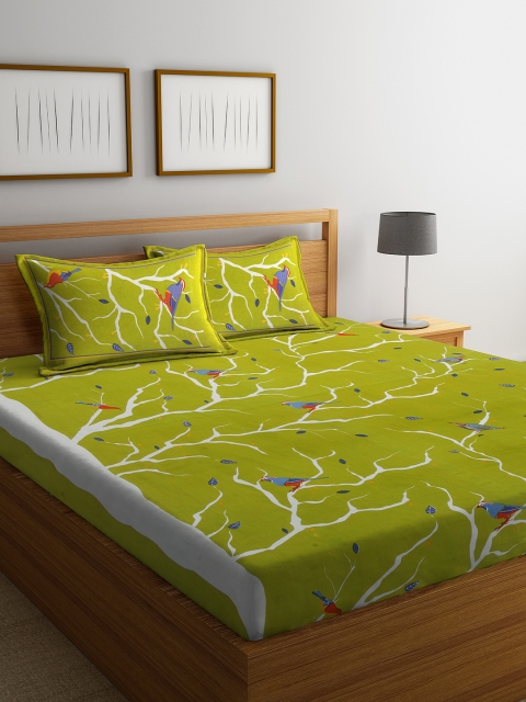 Rajasthan Decor Green & White Abstract 144 TC Cotton 1 Queen Bedsheet with 2 Pillow Covers
Rajasthan Decor Green & White Abstract 144 TC Cotton 1 Queen Bedsheet with 2 Pillow Covers