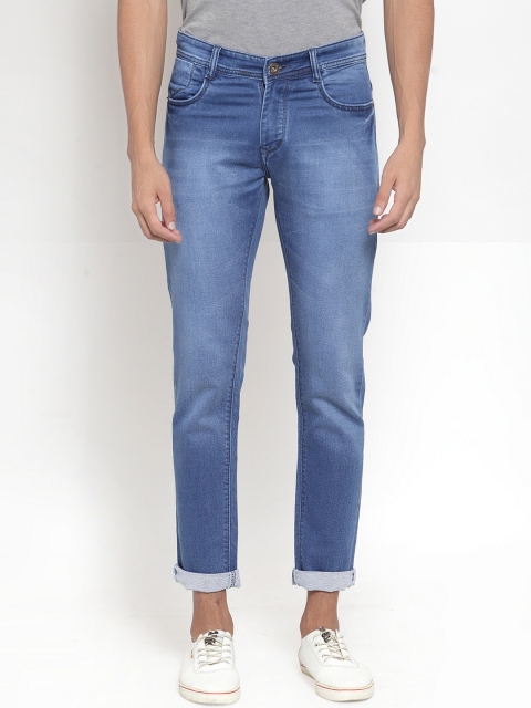 Rodamo Men Blue Slim Fit Mid-Rise Clean Look Stretchable Jeans