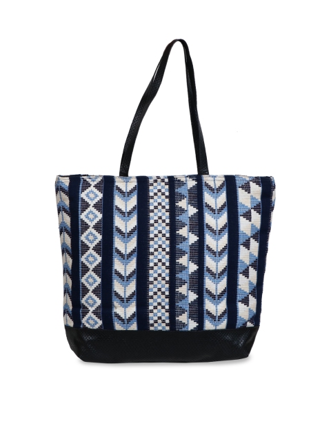 Diwaah Multicoloured Self Design Shoulder Bag, Navy blue